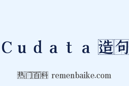 Cudata造句是什么意思的图片